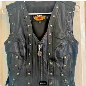 Women’s Harley Davidson Leather Vest.